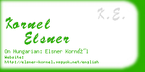 kornel elsner business card